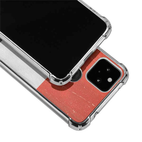 Yemen Flag Distressed Google Pixel 5 Clear Case